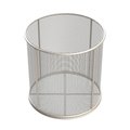 Anysizebasket Round Wire Mesh Basket: 8Dia. x 8H, 304 SS, 3/16 Rod Frame, No Handles, Mesh: 4 x .063 TMT-080RND080-N04S